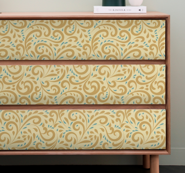 Klebefolie für Möbel Handgezeichnetes vintage-blumenmuster - TenStickers
