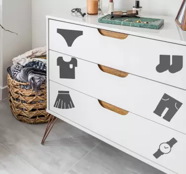Klebefolie für Möbel Kleidungssymbole - TenStickers
