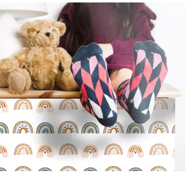 Klebefolie für Möbel Muster des handgezeichneten herbstregenbogen - TenStickers