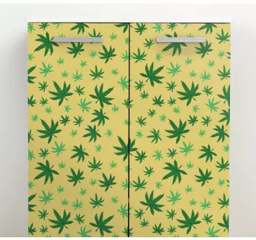 Klebefolie für Möbel Nahtloses cannabis-muster - TenStickers