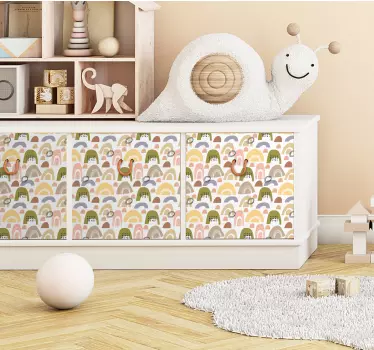 Klebefolie für Möbel Nordisches regenbogenmuster - TenStickers
