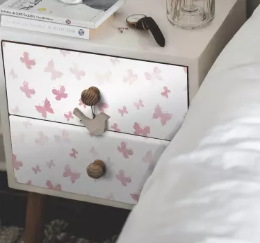 Klebefolie für Möbel Rosa Schmetterlinge - TenStickers