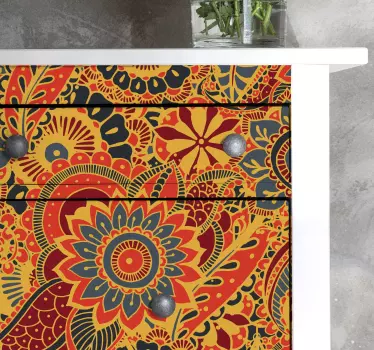 Klebefolie für Möbel Vintage blumen für kallax - TenStickers