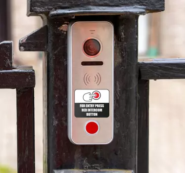 Klebeschild für Gegensprechanlage - TenStickers