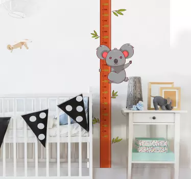 Koala Messlatte Wandtattoo - TenStickers