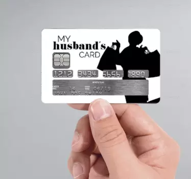 Kreditkartenaufkleber My Husband's Card - TenStickers