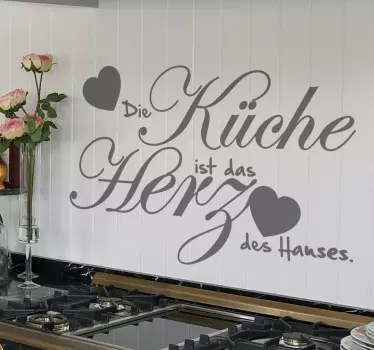 Küche Herz des Hauses Aufkleber - TenStickers
