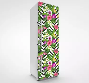Kühlschrank wandtattoo dschungel blumen - TenStickers