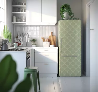 Kühlschrank Aufkleber grün geometrisch - TenStickers
