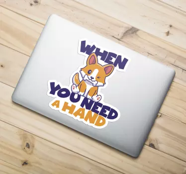 Laptop Aufkleber gib dir ein bedürfnis - TenStickers