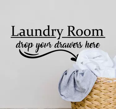 Laundry room  text wandtattoo - TenStickers