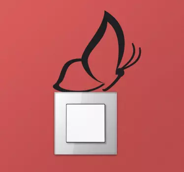 Lichtschalteraufkleber Schmetterling Silhouette - TenStickers