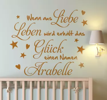 Liebe, Leben, Glück Sticker - TenStickers