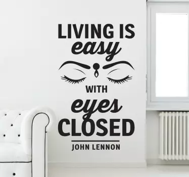 Living is easy Aufkleber - TenStickers