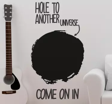 Loch zu einem anderen universum text wandtattoo - TenStickers