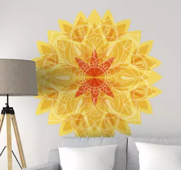 Lotus Mandala Blumen Wandtattoo - TenStickers