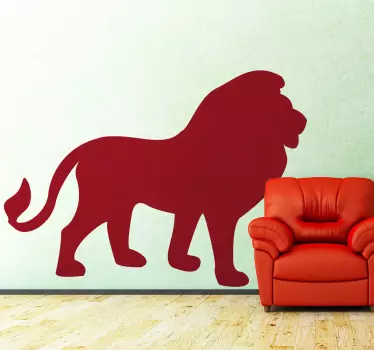 Löwe Silhouette Sticker - TenStickers