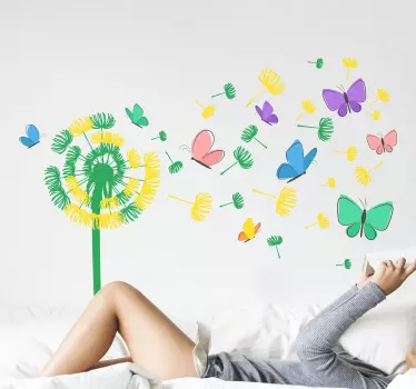 Pusteblumen Schmetterlinge Tier Wandtattoo - TenStickers