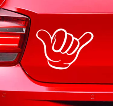 Lustiges Hand Symbol Umriss Fahrzeugaufkleber - TenStickers