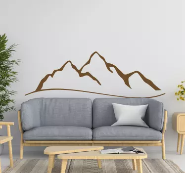 Minimalistischer Berg Natur Wandtattoo - TenStickers