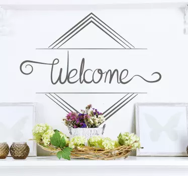 Minimalistisches Welcome Text Wandtattoo - TenStickers