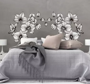 Moderner blumen Wandtattoo Schlafzimmer - TenStickers