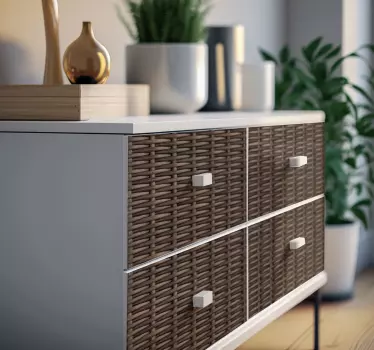 Geflochtenes Rattan Möbelfolie - TenStickers