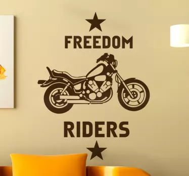 Motorrad chopper freiheit fahrzeugaufkleber - TenStickers