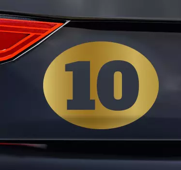 Autoaufkleber goldene zahlen - TenStickers