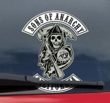 Motorrad Tattoo Sohn eines anarchie themenrads - TenStickers