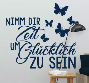 Nimm dir zeit text wandtattoo - TenStickers