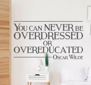 Oscar Wilde Wandtattoo Zitat - TenStickers
