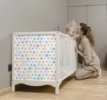 Pastell Dreiecke Muster Möbelaufkleber - TenStickers