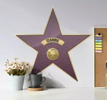 Walk Of Fame Stern mit Namen Wandtattoo Jugendzimmer - TenStickers