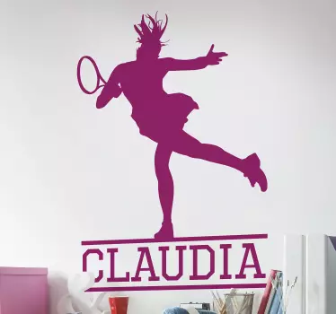 Personalisierbares Tennisspielerin Sport Wandtattoo - TenStickers