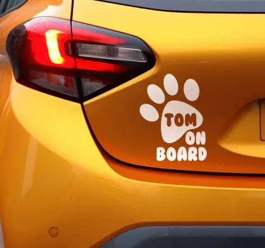 Personalisierter Aufkleber name des pfotenhundes - TenStickers