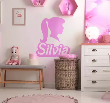 Personalisierter Aufkleber Silhouette mit Namen - TenStickers