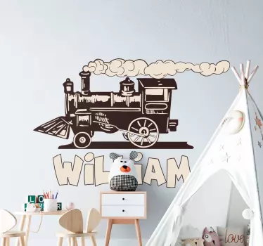 Personalisierte Sticker Zug mit Namen - TenStickers