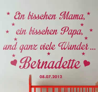 Personalisierter Spruch Kinderzimmer - TenStickers