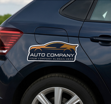 Personalisierter sticker auto firmenschild gold - TenStickers