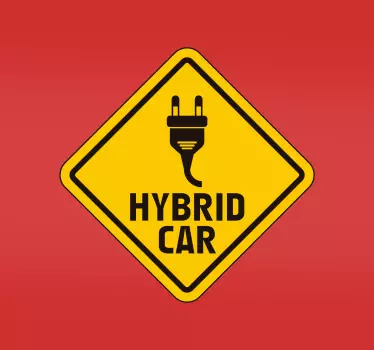 Plug-In Hybrid Auto Aufkleber - TenStickers