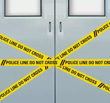 Tür Folie Polizei Linie Design für Türen - TenStickers