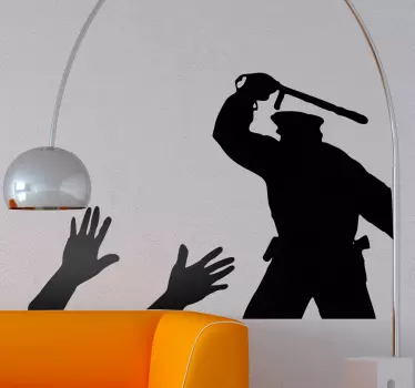 Polizeigewalt Aufkleber - TenStickers