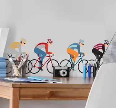Radfahrer radfahren wandaufkleber - TenStickers