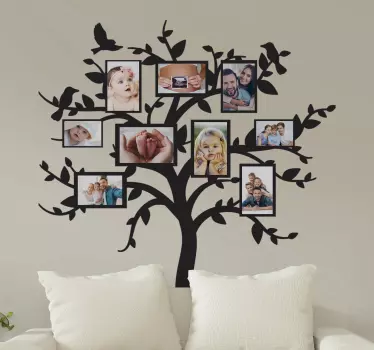Rahmen Stammbaum Baum Wandtattoo - TenStickers