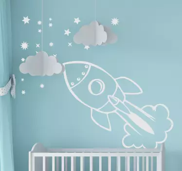 Wandtattoo Rakete für Kinder - TenStickers