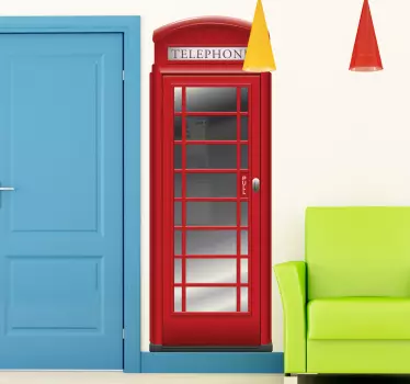 Realistische Telefonzelle London Aufkleber - TenStickers