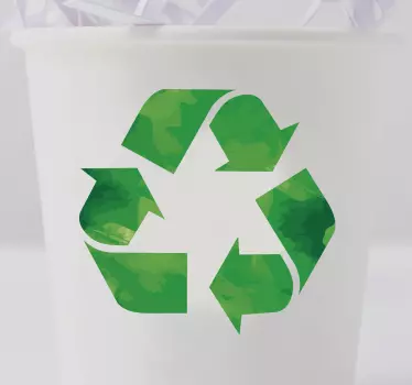 Recycling zeichen sticker - TenStickers