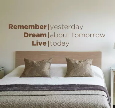 Remember Dream Live Wandtattoo - TenStickers