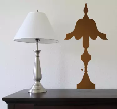 Retro Tischlampe Aufkleber - TenStickers